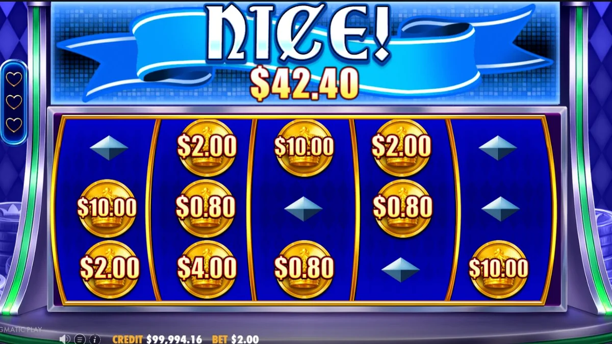Tampilan visual slot Joker’s Jewels Hold & Spin dengan simbol klasik dan latar belakang ungu